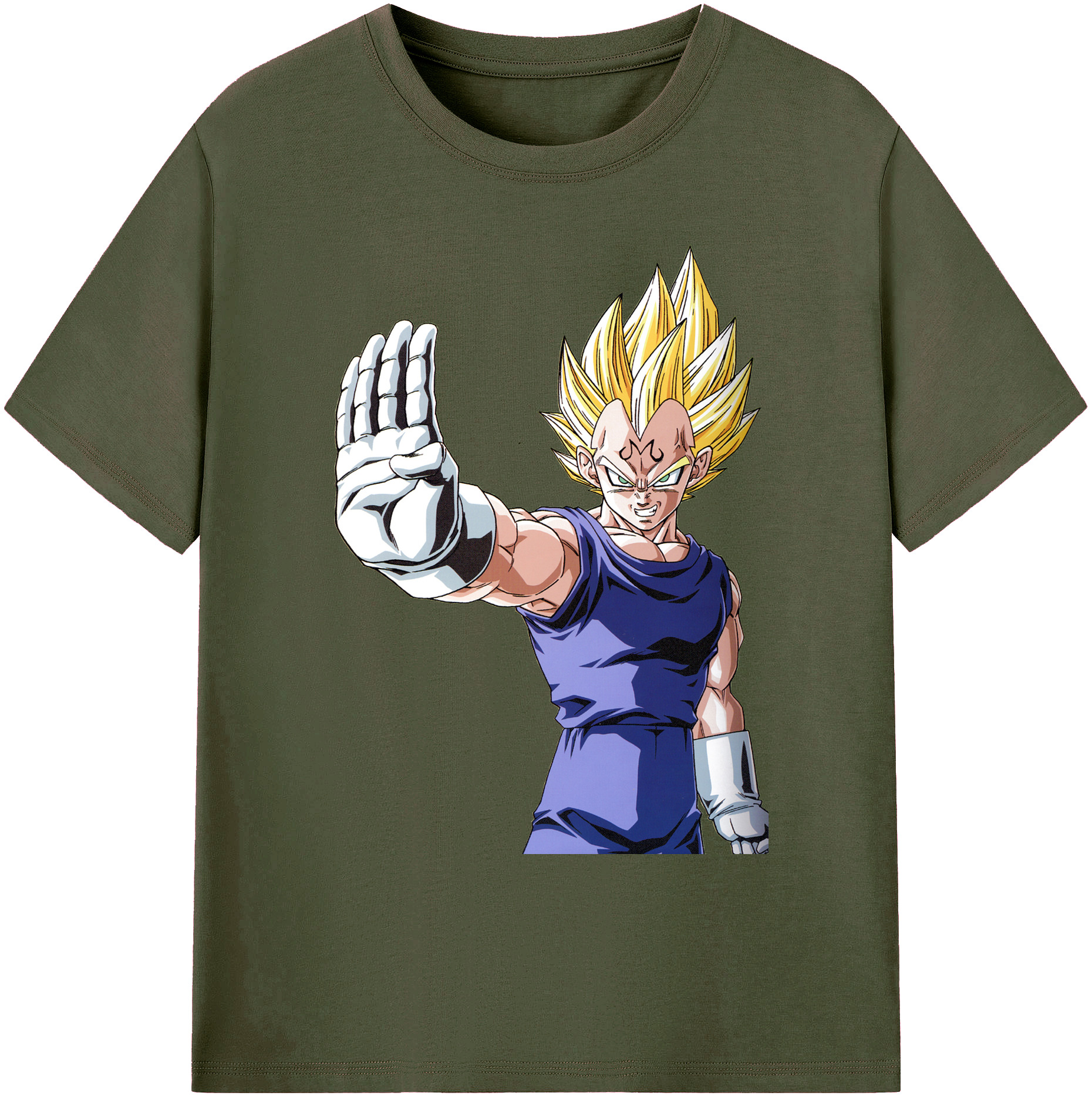 （画像用） ドラゴンボール ベジータ四世（Bejīta Yonsei）DRAGON BALL Vegeta IV 綿100％ メンズ半袖Tシャツ｜肌触りやわらか＆通気性